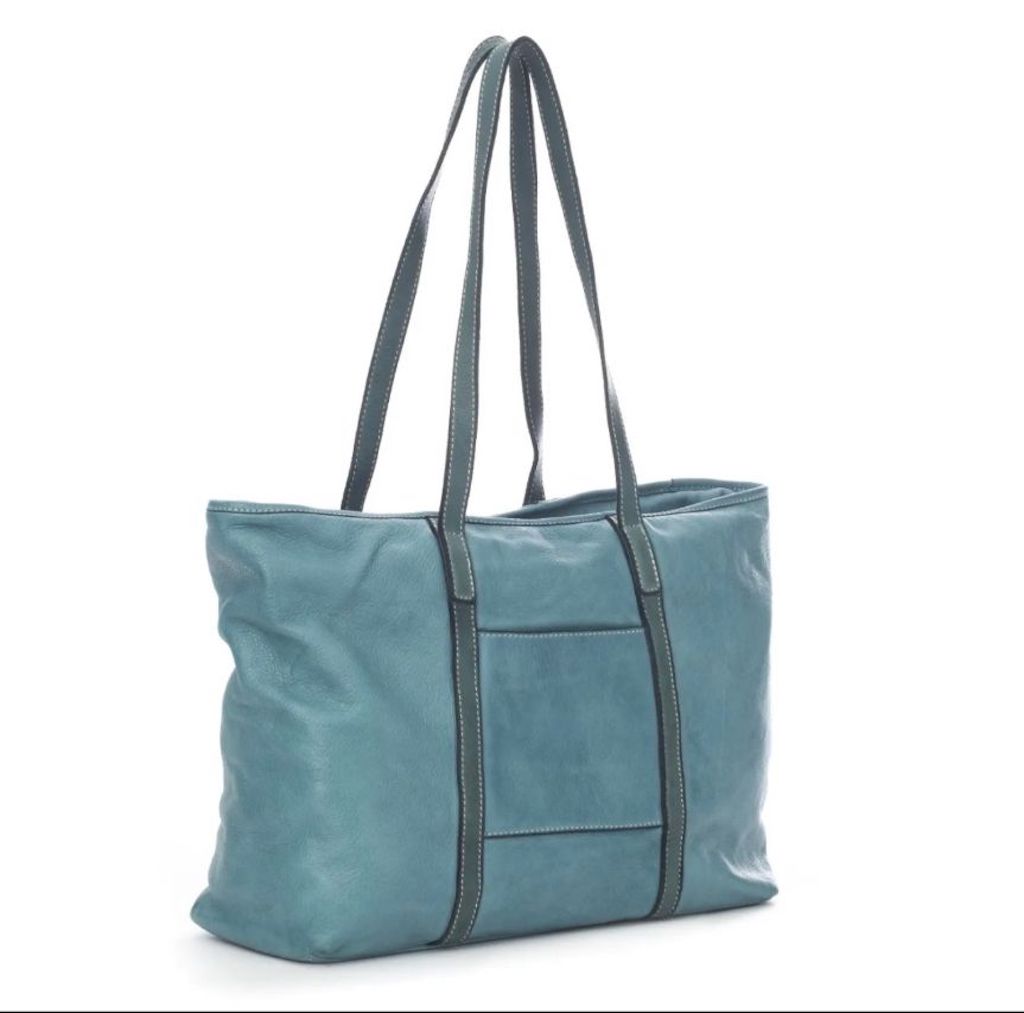BZNA Bag Lotta Petrol Italy Designer Damen Tasche Handtasche Schultertasche Leder Shopper Neu - B Z N A