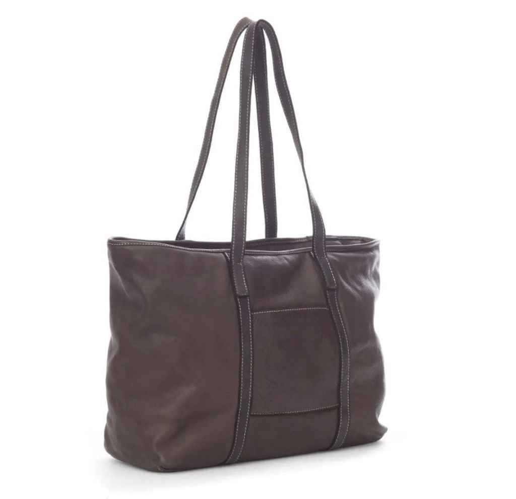 BZNA Bag Lotta Braun Italy Designer Damen Tasche Handtasche Schultertasche Leder Shopper Neu