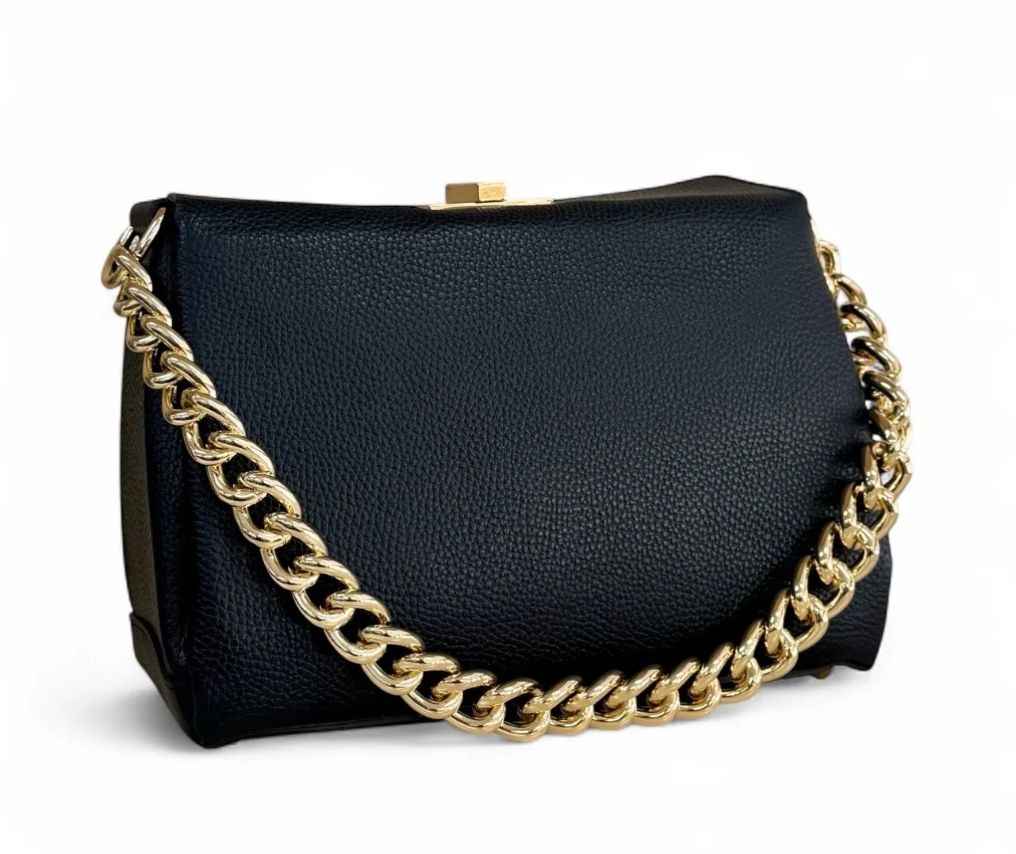 BZNA Bag Lahia Nero Leder Italy Damen Handtasche Schultertasche Tasche