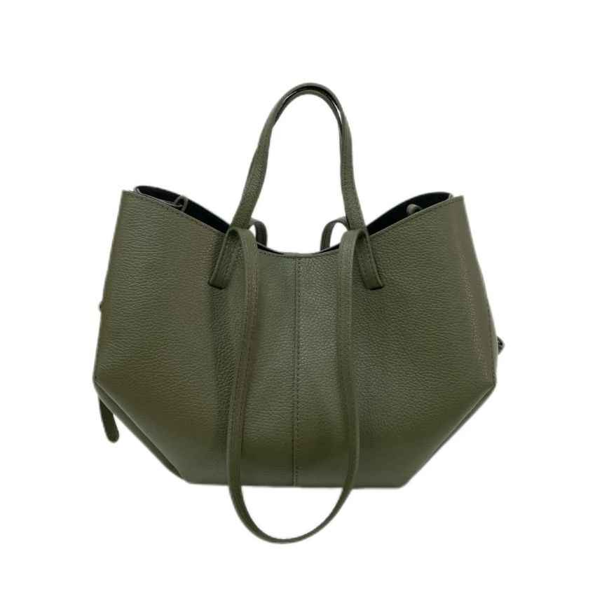 BZNA Bag Melina Verde  Leder Italy Damen Shopper Handtasche Schultertasche Tasche