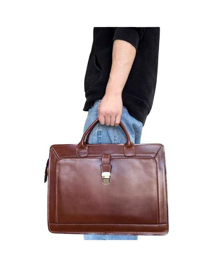 BZNA Bag Liya Schwarz Business Aktentasche Designer Ledertasche Schultertasche Unisex