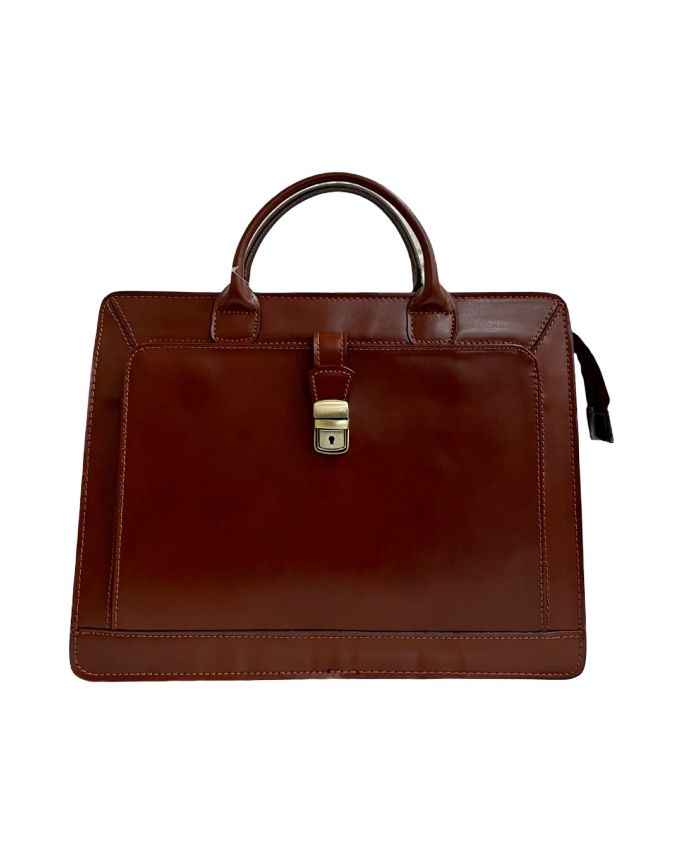 BZNA Bag Liya Marrone Business Aktentasche Designer Ledertasche Schultertasche Unisex