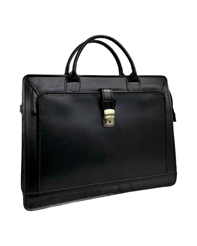 BZNA Bag Liya Schwarz Business Aktentasche Designer Ledertasche Schultertasche Unisex
