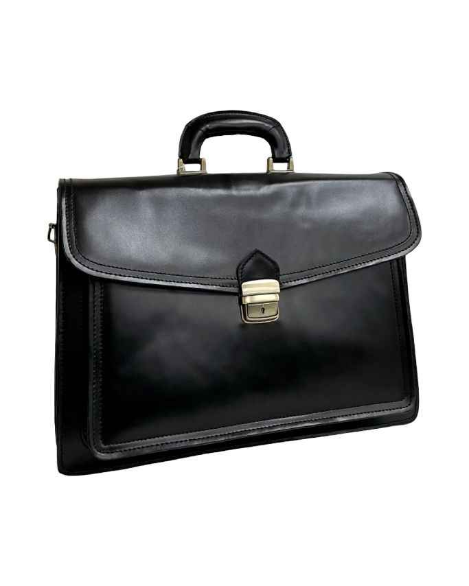 BZNA Bag Nova Schwarz Business Aktentasche Designer Ledertasche Schultertasche Unisex