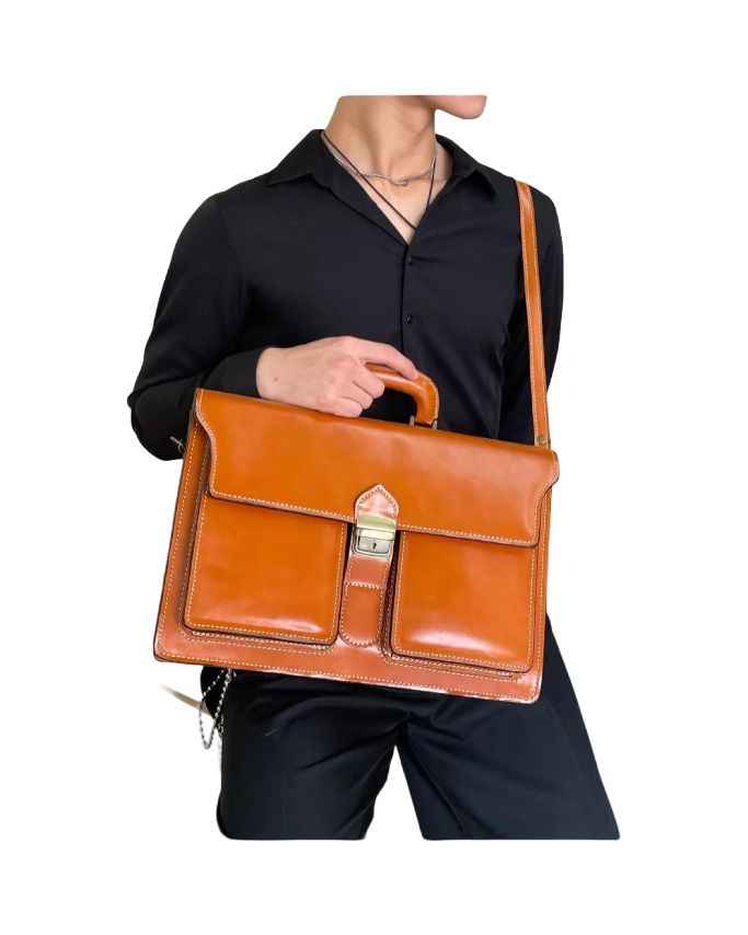 BZNA Bag Fred Moro Business Aktentasche Designer Ledertasche Schultertasche Unisex