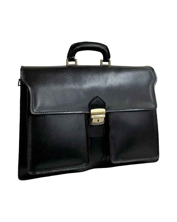 BZNA Bag Fred Schwarz Business Aktentasche Designer Ledertasche Schultertasche Unisex
