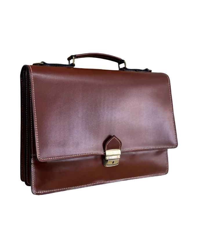BZNA Bag Ivo Marrone Business Aktentasche Designer Ledertasche Schultertasche Unisex