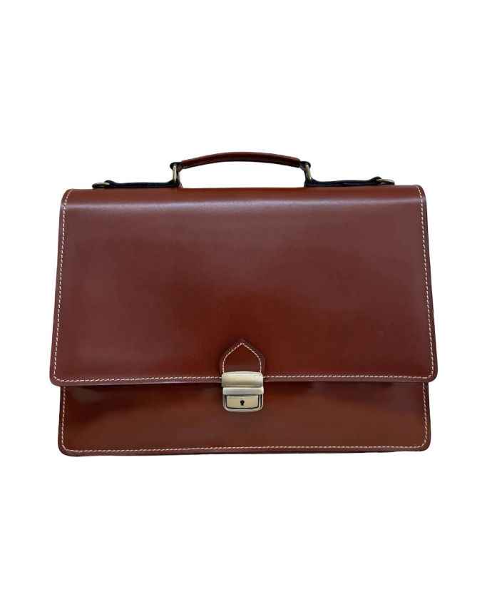 BZNA Bag Ivo Marrone Business Aktentasche Designer Ledertasche Schultertasche Unisex