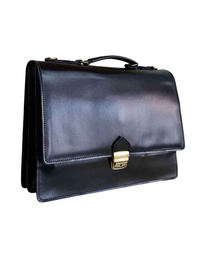 BZNA Bag Ivo Schwarz Business Aktentasche Designer Ledertasche Schultertasche Unisex