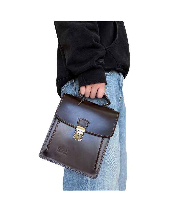 BZNA Bag Dua Moro kleine Business Aktentasche Designer Ledertasche Schultertasche Unisex