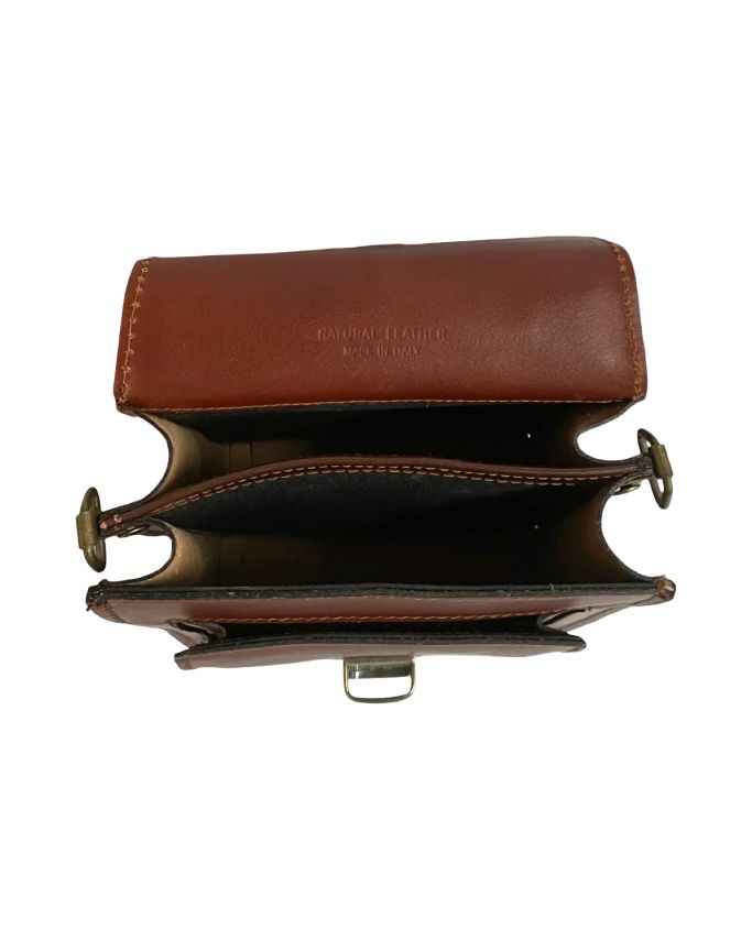 BZNA Bag Dua Schwarz kleine Business Aktentasche Designer Ledertasche Schultertasche Unisex
