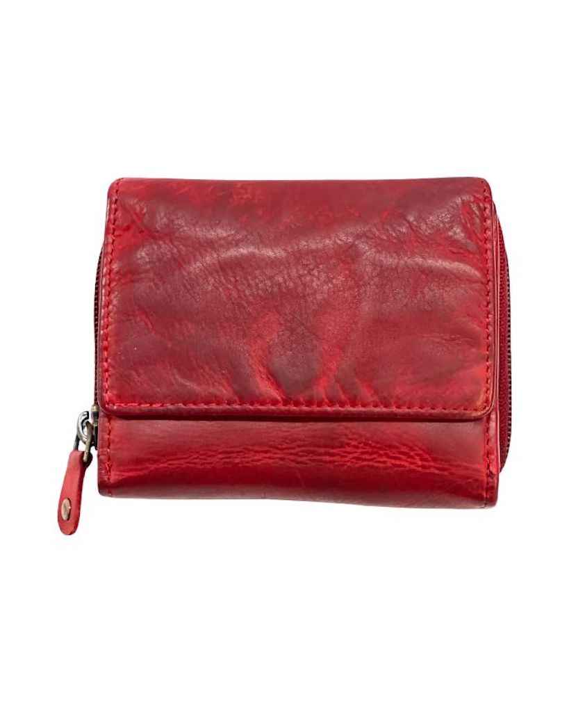 BZNA Berlin Gia Glatt Rot Wallet Leather Leder Portemonnaie Geldbörse Clutch
