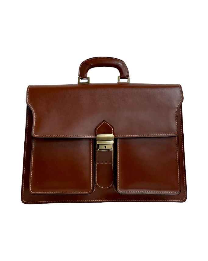 BZNA Bag Fred Marrone Business Aktentasche Designer Ledertasche Schultertasche Unisex