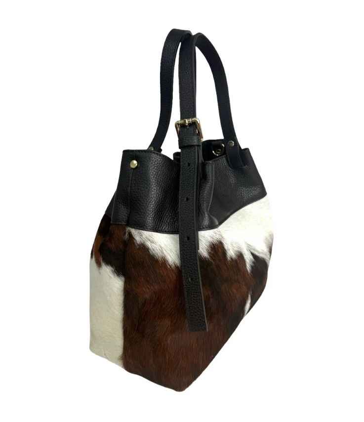 BZNA Bag Babett Cavalino Echtfell Italy Damen Shopper Handtasche Schultertasche Tasche