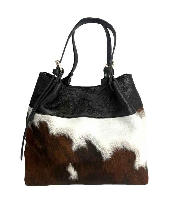 BZNA Bag Babett Cavalino Echtfell Italy Damen Shopper Handtasche Schultertasche Tasche