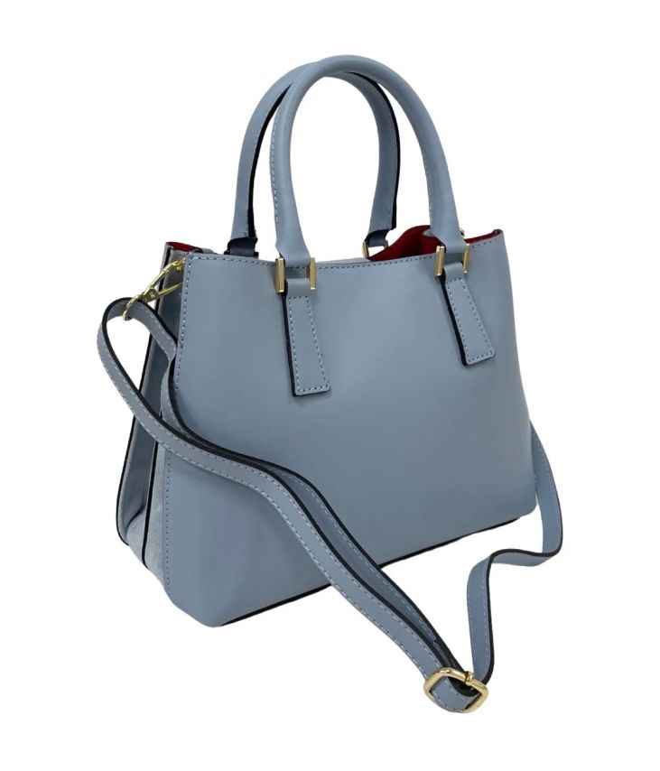 BZNA Bag Brenda Blau Leder Italy Damen Handtasche Schultertasche Tasche