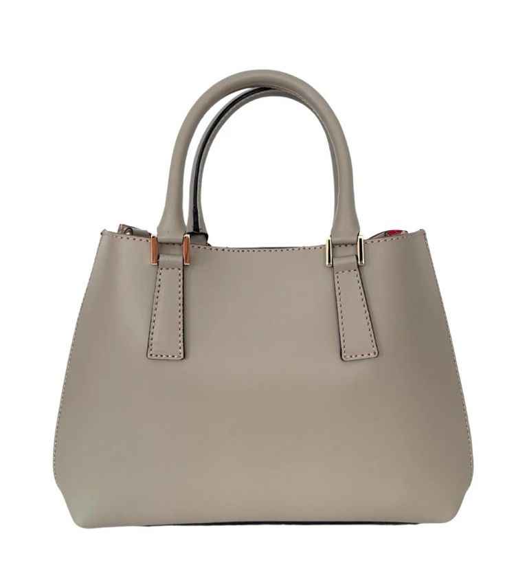 BZNA Bag Brenda Taupe Leder Italy Damen Handtasche Schultertasche Tasche