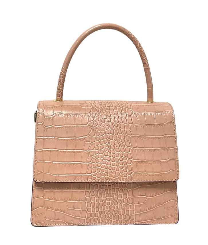 BZNA Bag Irina Kroko Cipria Leder Italy Damen Handtasche Schultertasche Tasche