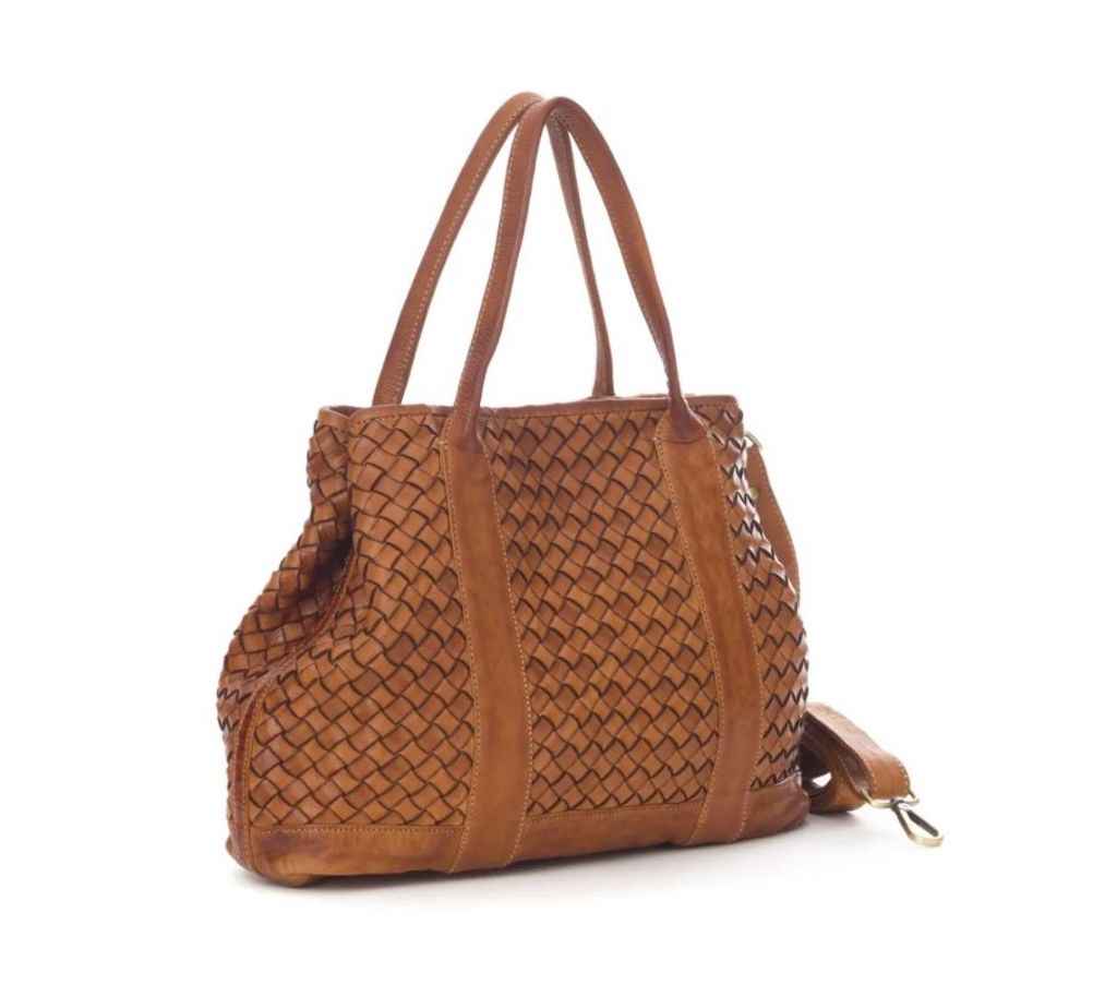 BZNA Bag Santa Cognac Italy Designer Damen Handtasche Ledertasche Schultertasche Tasche Leder