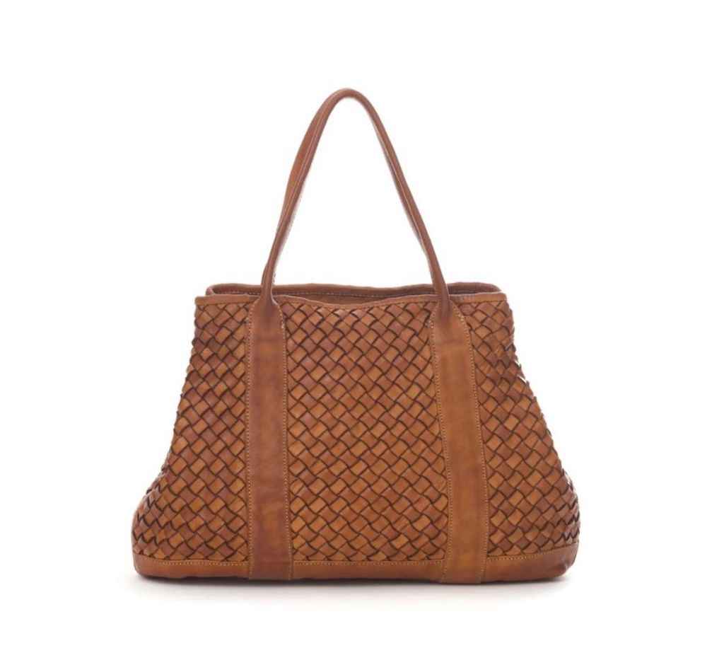 BZNA Bag Santa Cognac Italy Designer Damen Handtasche Ledertasche Schultertasche Tasche Leder