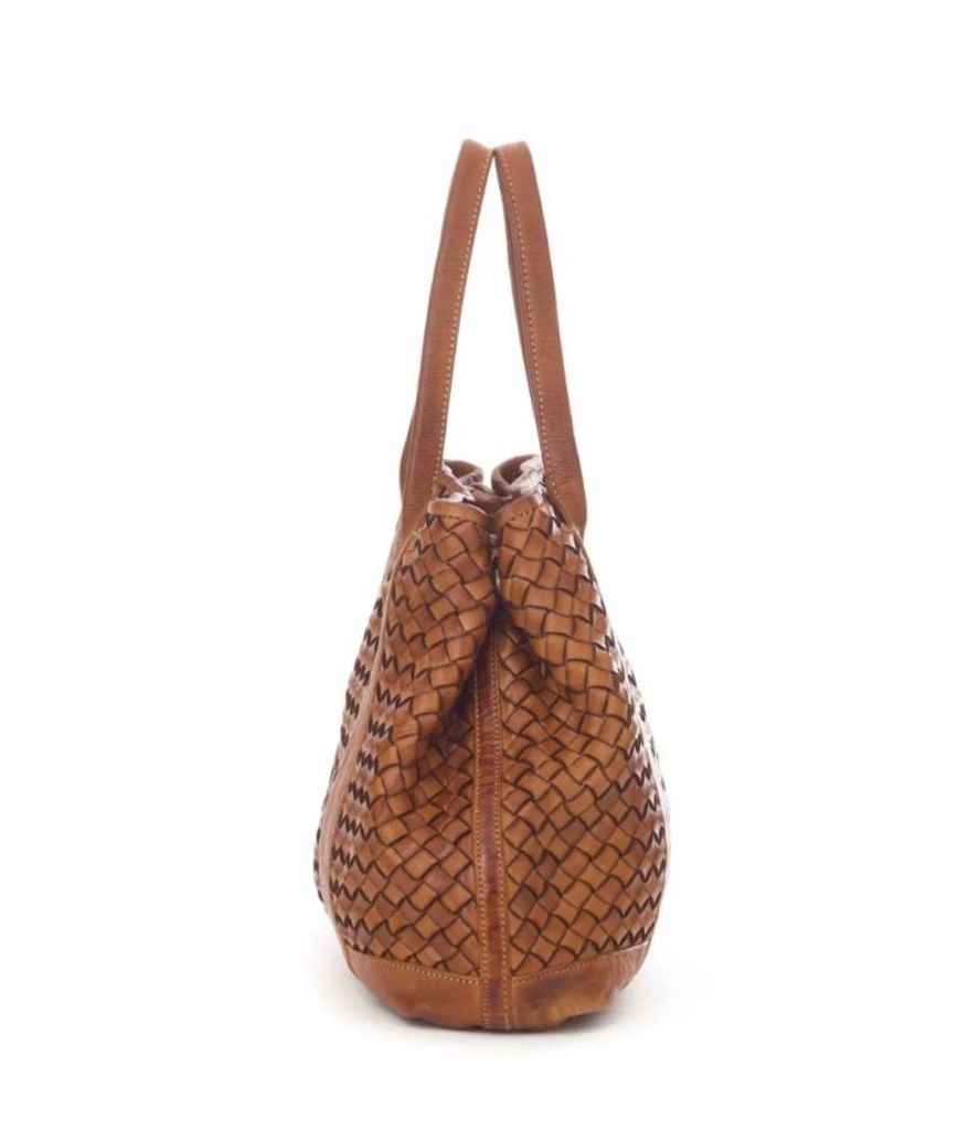 BZNA Bag Santa Braun Italy Designer Damen Handtasche Ledertasche Schultertasche Tasche Leder