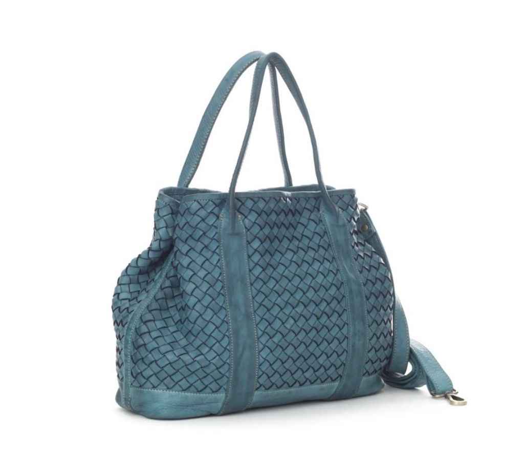 BZNA Bag Santa Petrol Italy Designer Damen Handtasche Ledertasche Schultertasche Tasche Leder