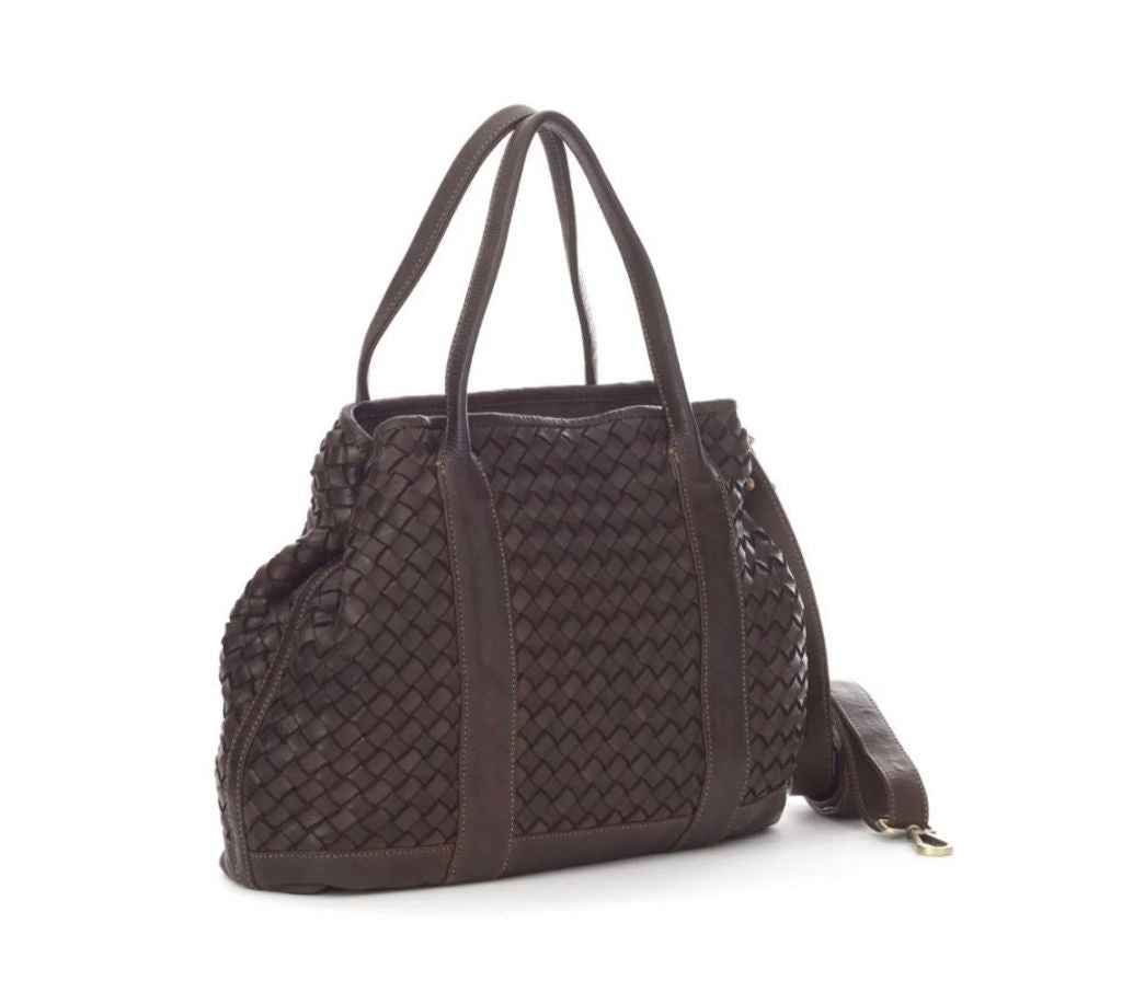 BZNA Bag Santa Braun Italy Designer Damen Handtasche Ledertasche Schultertasche Tasche Leder
