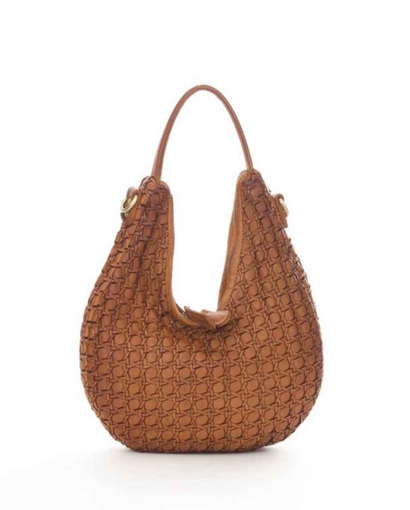 BZNA Bag Paula Cognac Italy Designer Damen Handtasche Schultertasche Tasche