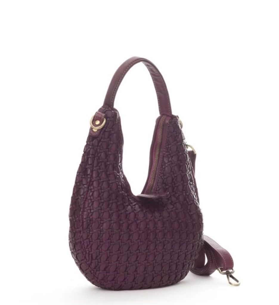 BZNA Bag Paula Bordeaux Italy Designer Damen Handtasche Schultertasche Tasche - B Z N A