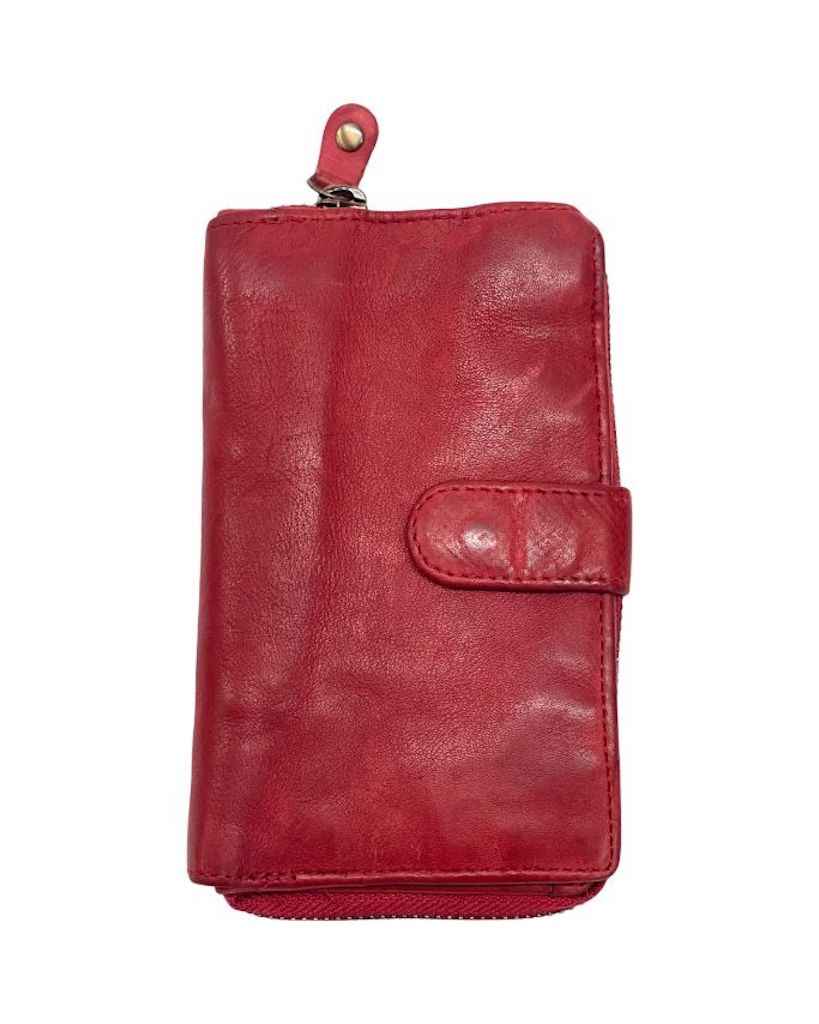 BZNA Berlin Kassia Glatt Rot Wallet Leather Leder Portemonnaie Geldbörse Clutch