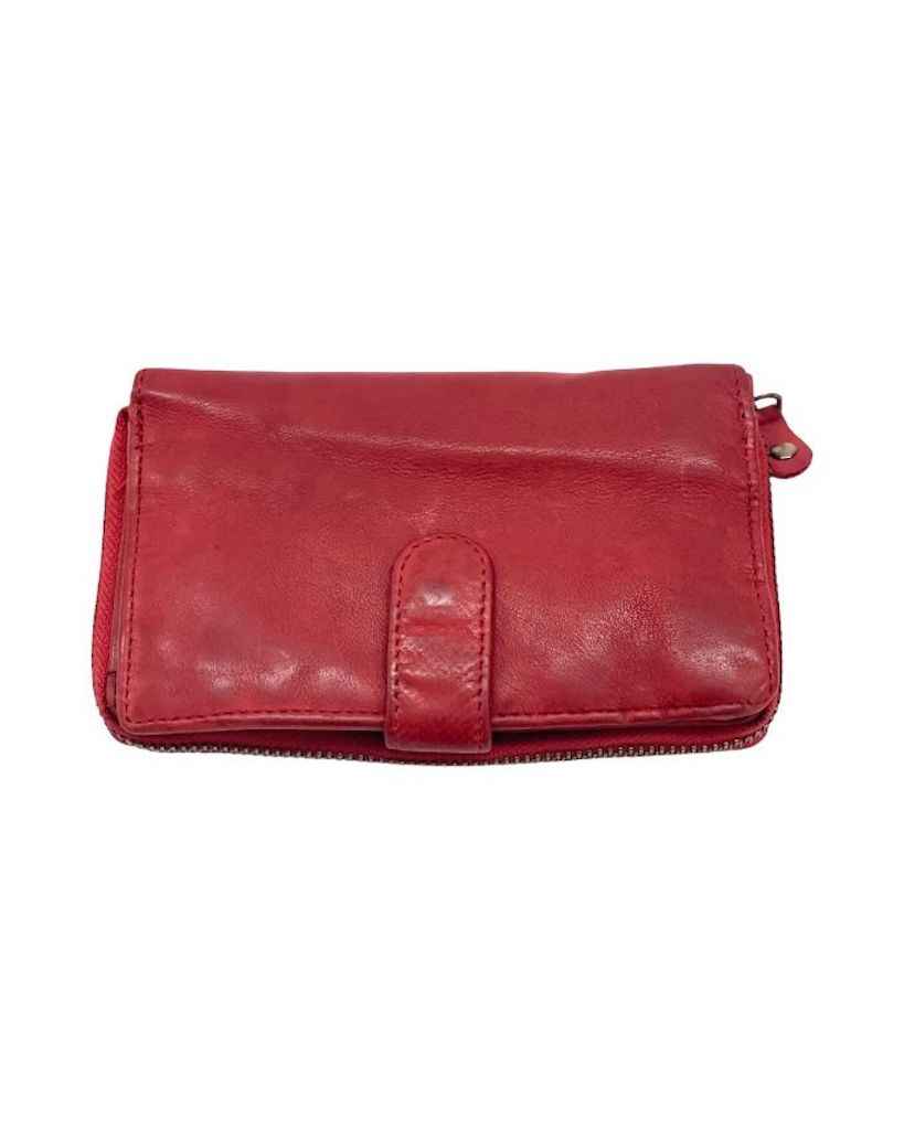 BZNA Berlin Kassia Glatt Rot Wallet Leather Leder Portemonnaie Geldbörse Clutch