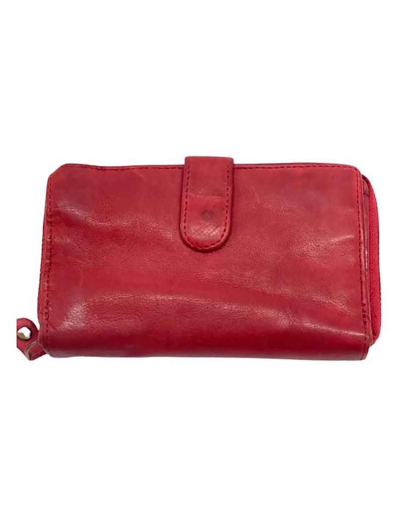 BZNA Berlin Kassia Glatt Rot Wallet Leather Leder Portemonnaie Geldbörse Clutch