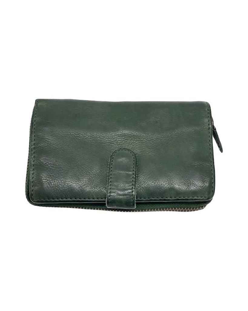 BZNA Berlin Kassia Glatt Verde Wallet Leather Leder Portemonnaie Geldbörse Clutch