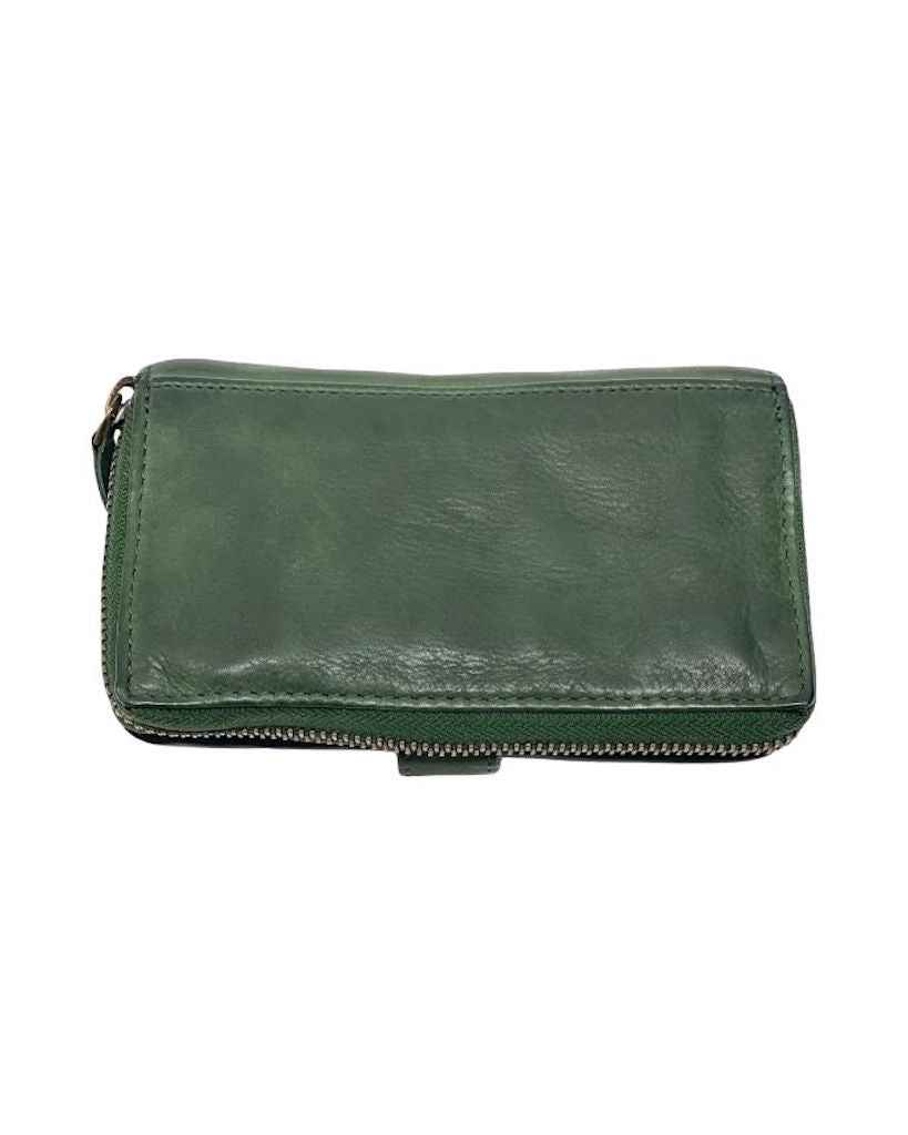 BZNA Berlin Kassia Glatt Verde Wallet Leather Leder Portemonnaie Geldbörse Clutch