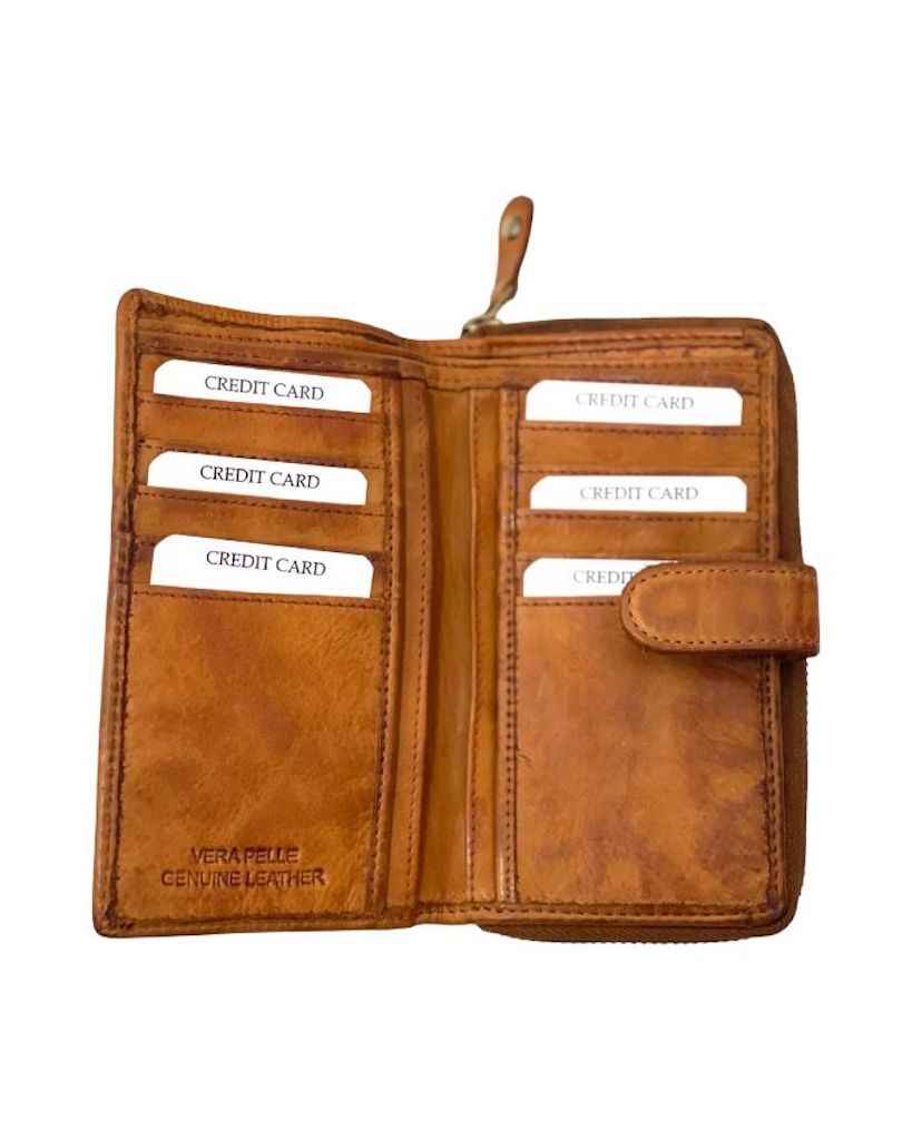 BZNA Berlin Kassia Glatt Cuoio Wallet Leather Leder Portemonnaie Geldbörse Clutch