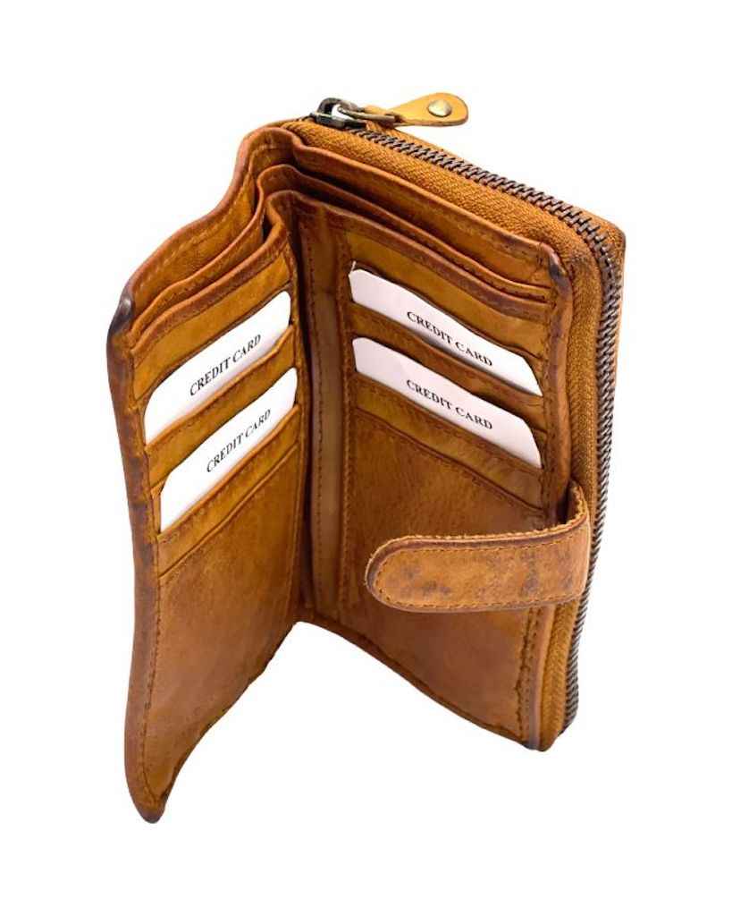 BZNA Berlin Kassia Glatt Cuoio Wallet Leather Leder Portemonnaie Geldbörse Clutch