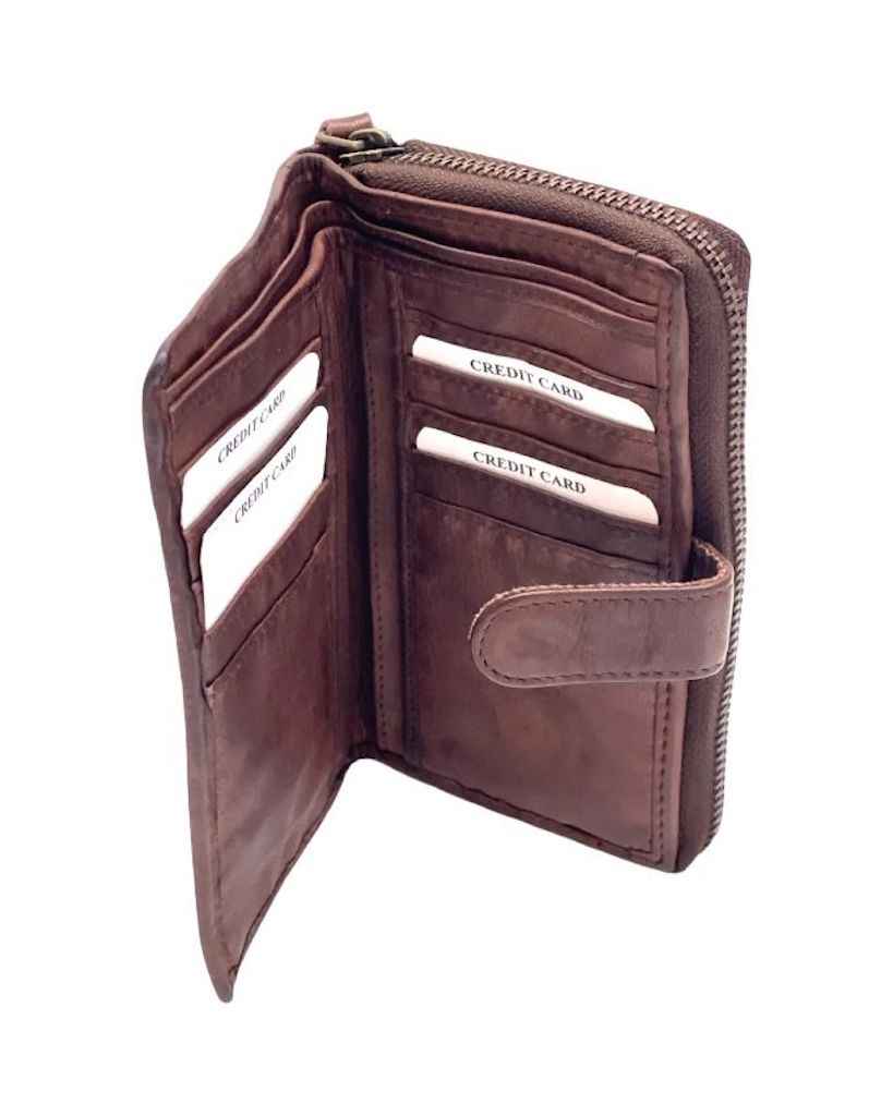 BZNA Berlin Kassia Glatt Moro Wallet Leather Leder Portemonnaie Geldbörse Clutch
