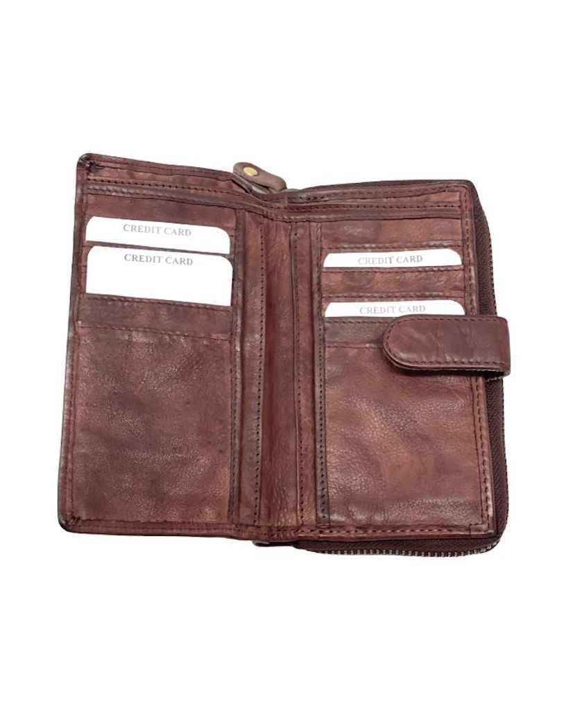 BZNA Berlin Kassia Glatt Moro Wallet Leather Leder Portemonnaie Geldbörse Clutch