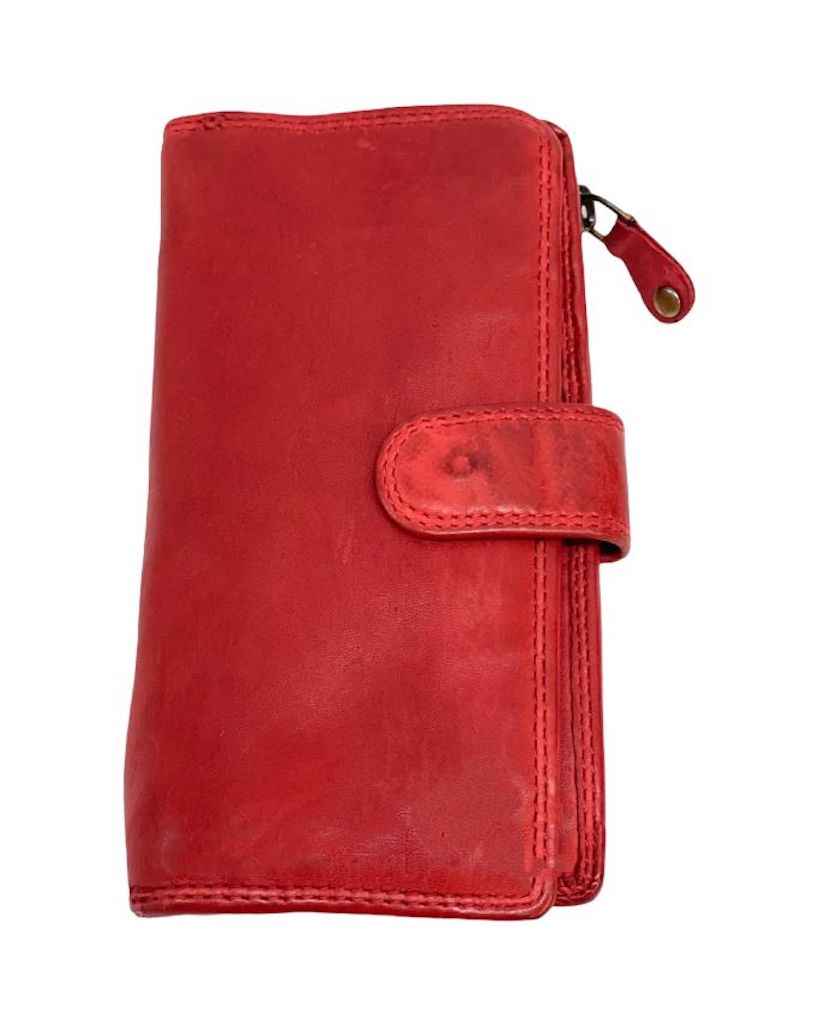 BZNA Berlin Karma Glatt Rot Wallet Leather Leder Portemonnaie Geldbörse Clutch