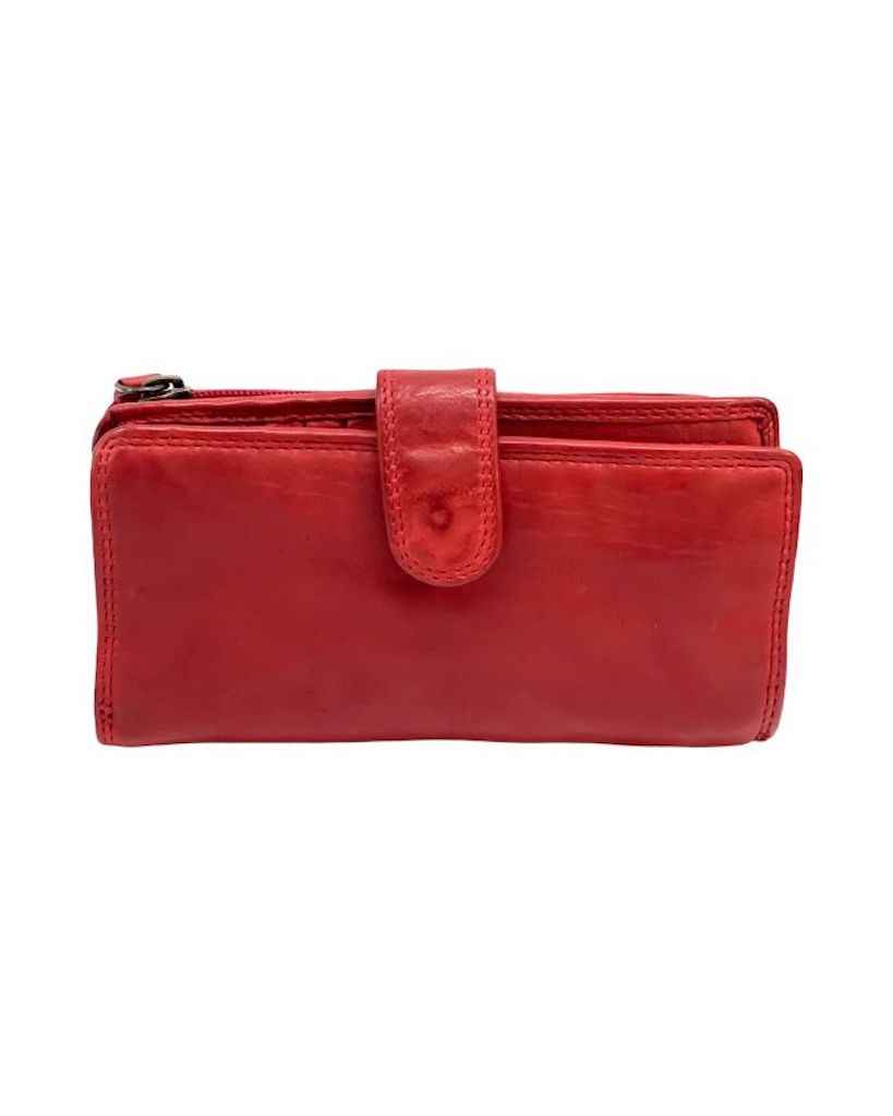 BZNA Berlin Karma Glatt Rot Wallet Leather Leder Portemonnaie Geldbörse Clutch