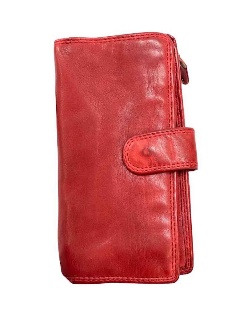 BZNA Berlin Karma Glatt Rot Wallet Leather Leder Portemonnaie Geldbörse Clutch