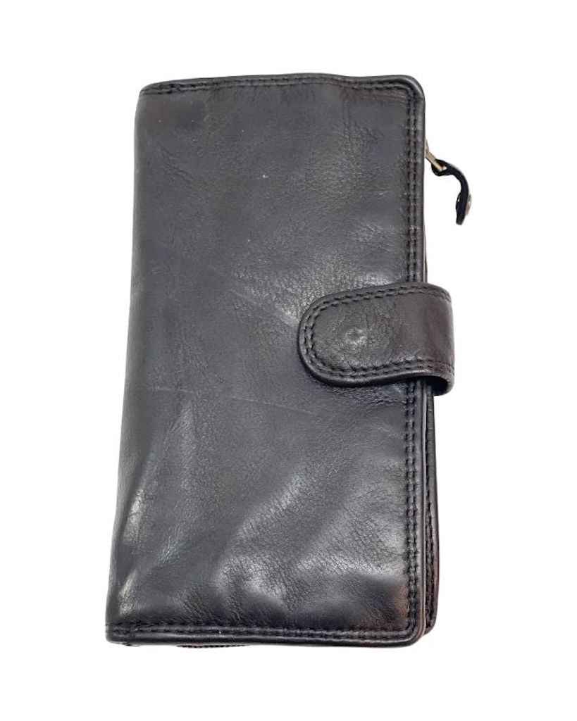 BZNA Berlin Karma Glatt Schwarz Wallet Leather Leder Portemonnaie Geldbörse Clutch