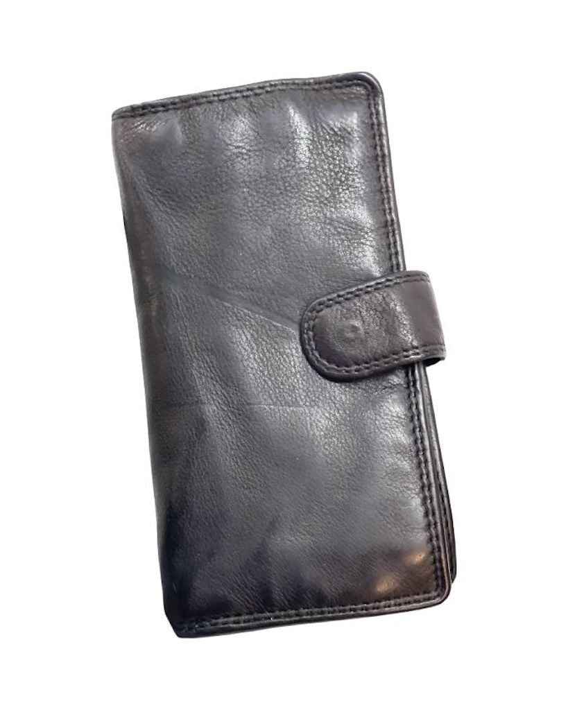BZNA Berlin Karma Glatt Schwarz Wallet Leather Leder Portemonnaie Geldbörse Clutch