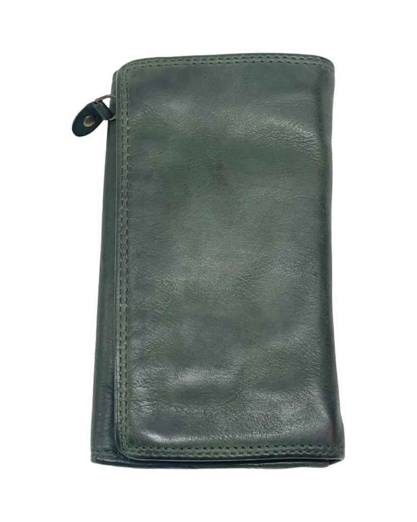 BZNA Berlin Smeza Grün Wallet Leather Leder Portemonnaie Geldbörse Clutch