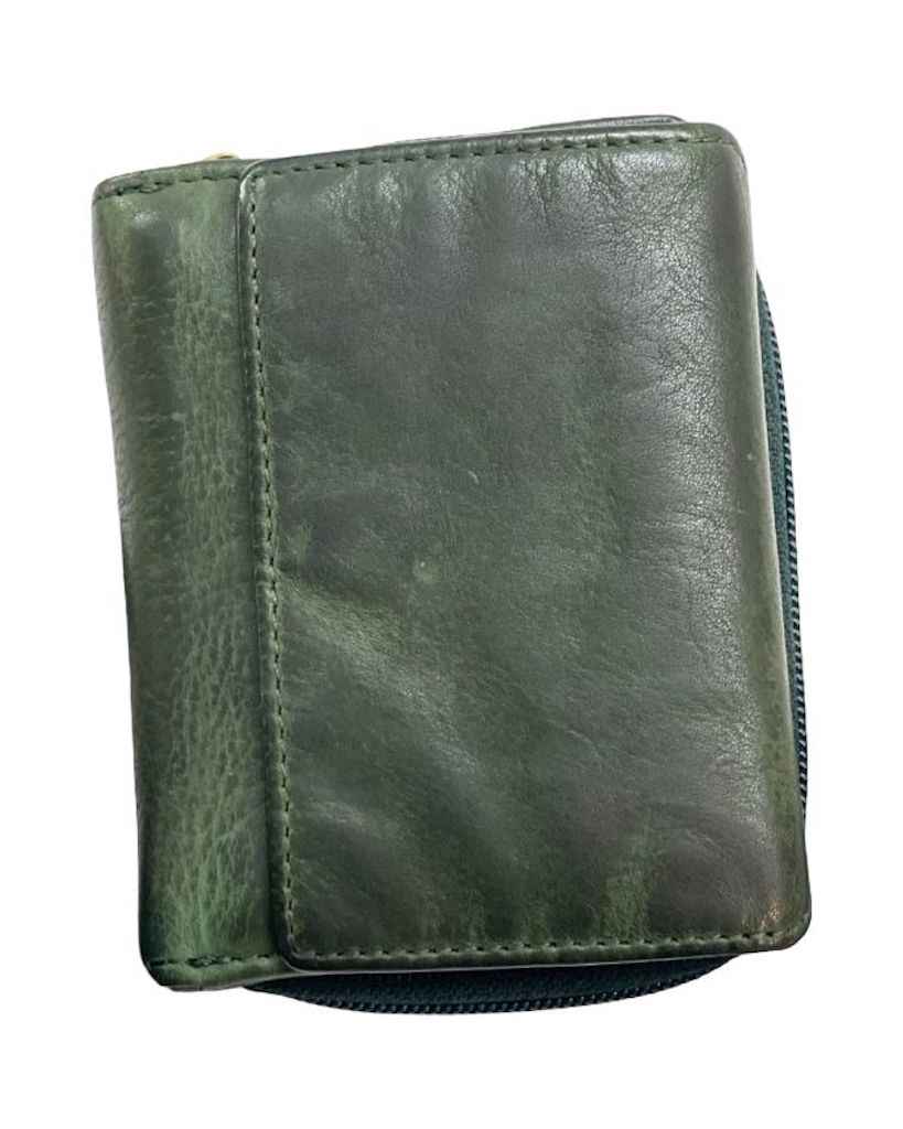 BZNA Berlin Gia Glatt Verde Wallet Leather Leder Portemonnaie Geldbörse Clutch