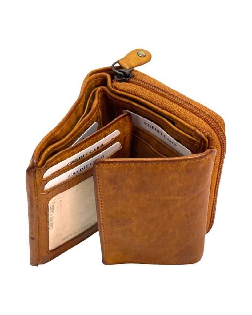 BZNA Berlin Gia Glatt Cuoio Wallet Leather Leder Portemonnaie Geldbörse Clutch