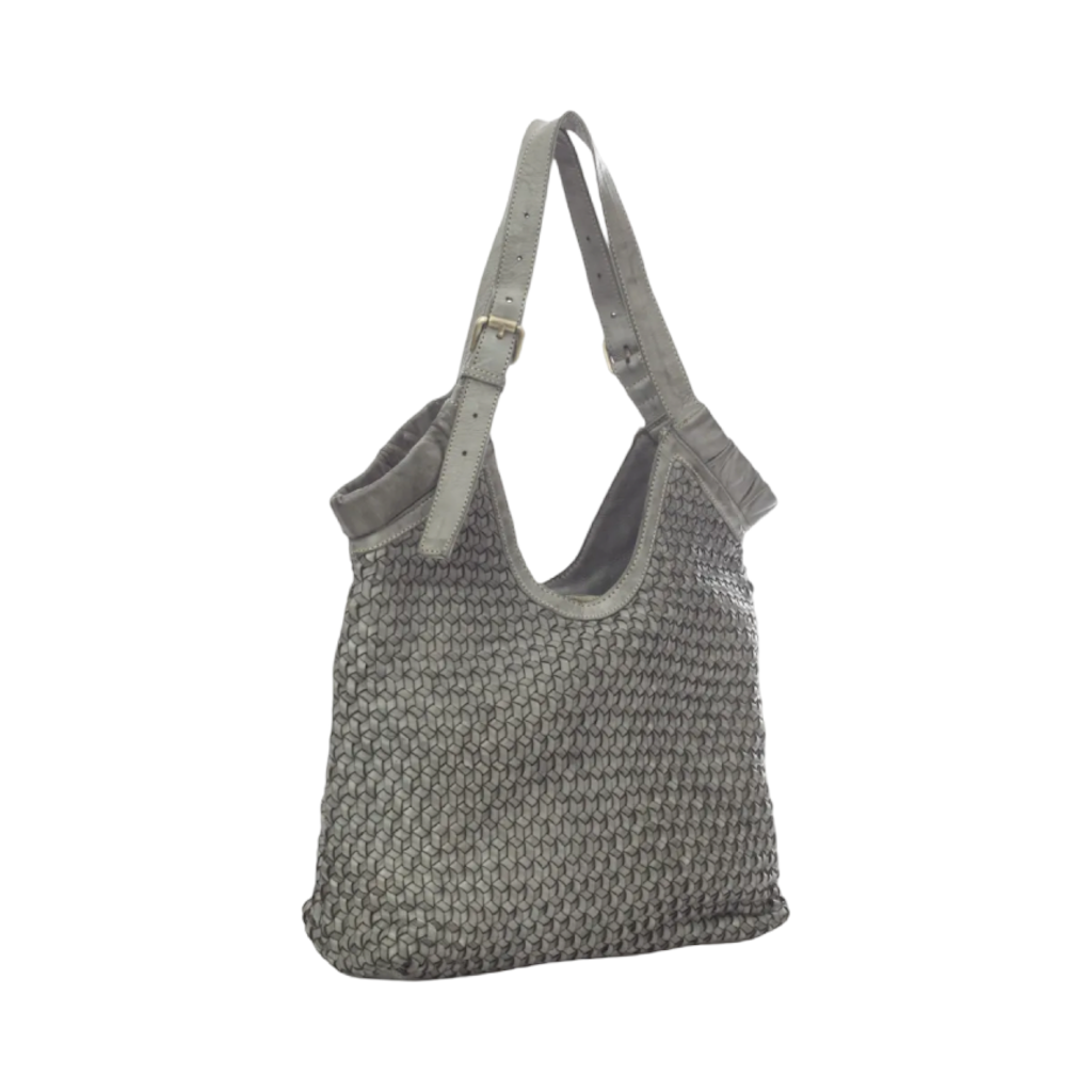 BZNA Bag Bella Grau Italy Designer Handtasche Schultertasche Tasche Leder Neu
