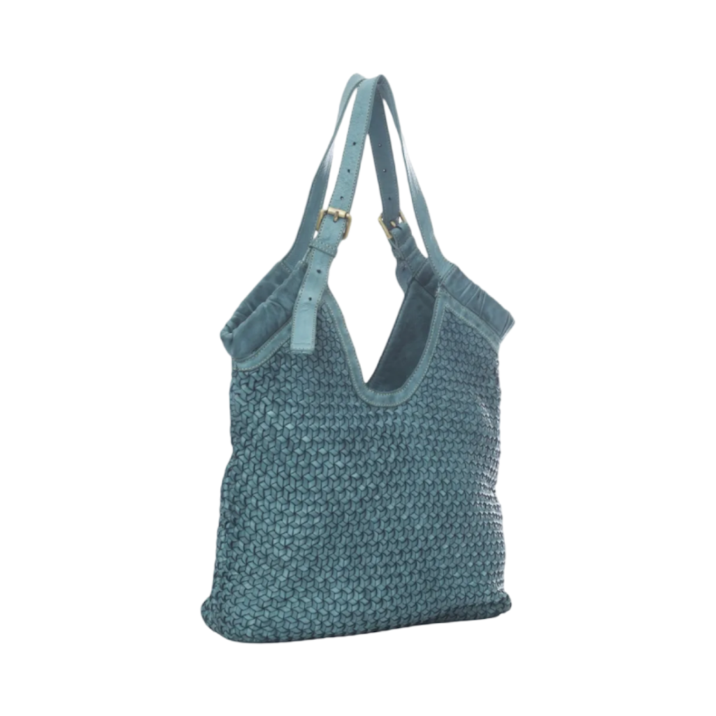 BZNA Bag Bella Petrol Italy Designer Handtasche Schultertasche Tasche Leder Neu