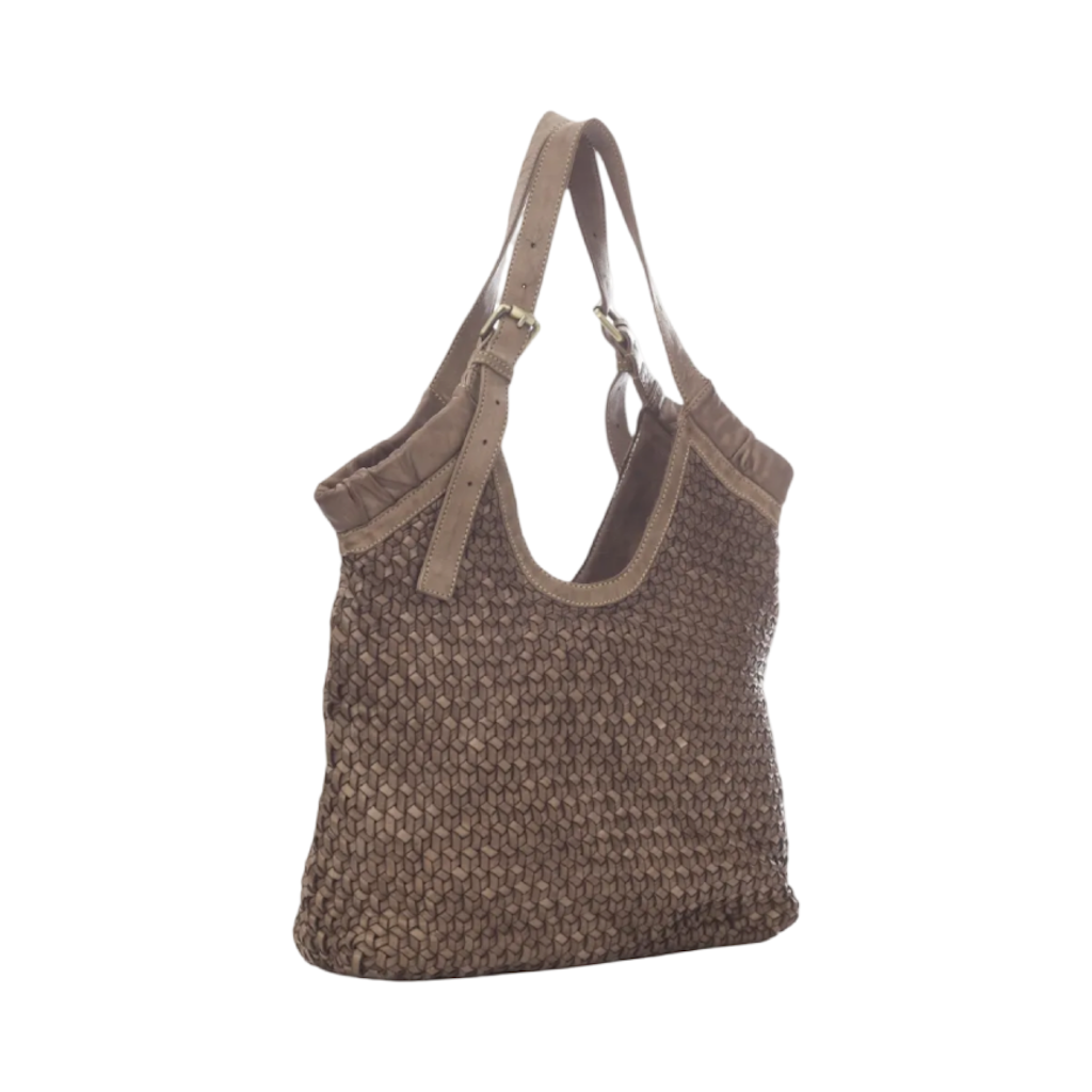 BZNA Bag Bella Taupe Italy Designer Handtasche Schultertasche Tasche Leder Neu