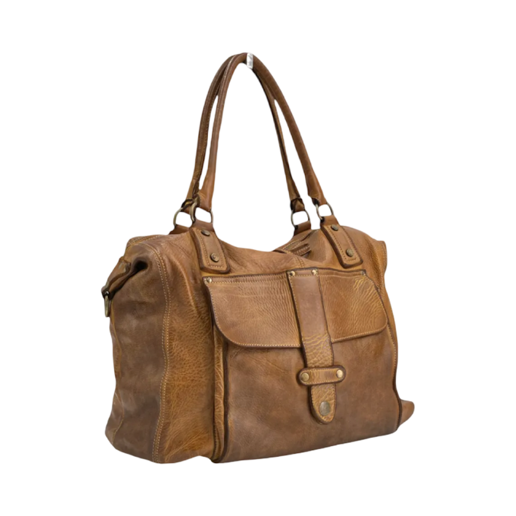 BZNA Bag Viola Cognac Italy Designer Damen Handtasche Ledertasche Schultertasche Tasche Leder Shopper Neu - B Z N A